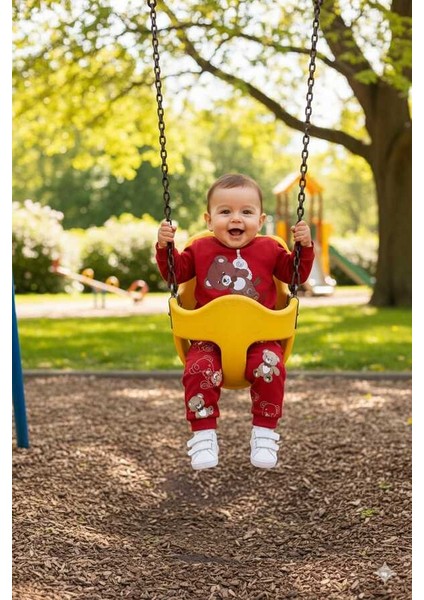 Kırmızı Ayıcık 1-2-3 Yaş Çocuk Alt Üst Takım Pijama Takım indirimleri