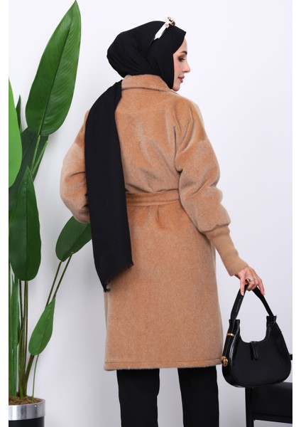 Vizon Bel Kuşaklı Çift Cepli Angora Kaban fırsatları