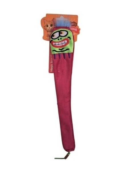 Petzzcats Crazy Matatabili ve Çıngırak Sesli Peluş Kedi Oyuncağı Bordo 36X6 cm