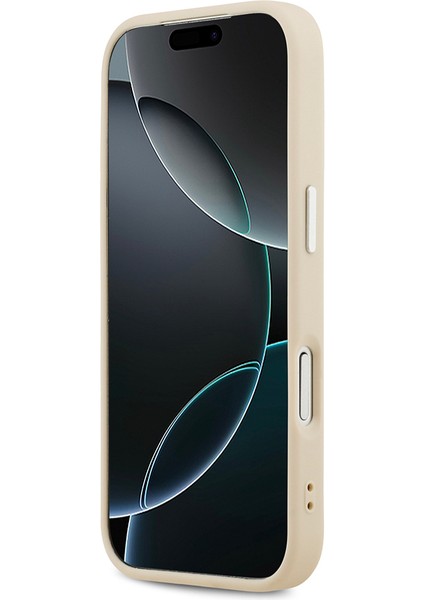 iPhone 17 Pro Uyumlu Kılıf Guess Lisanslı M-Safeli Sıcak Baskılı Klasik Yazı Logolu Pu Peony Bej indirimleri