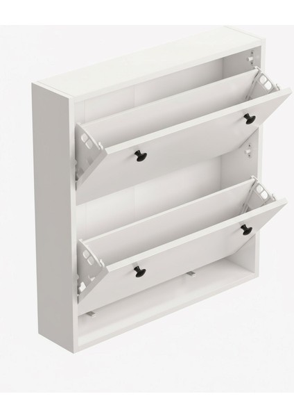 Balance Kulplu 2 Düşer Kapaklı Ayakkabı Dolabı