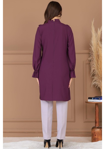 Asel Tunik Pantolon Ikili Tesettür Takım Mürdüm fırsatları