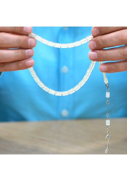 Kararmaz Metal Zülfikar Püsküllü Kesme Kesim Şeffaf Renk Kedigözü Tesbih fırsatları