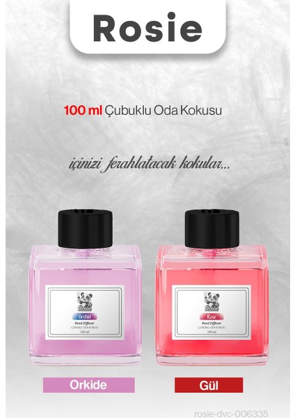 Rosıe Orkide ve Gül Çubuklu Oda Kokusu 100 ml