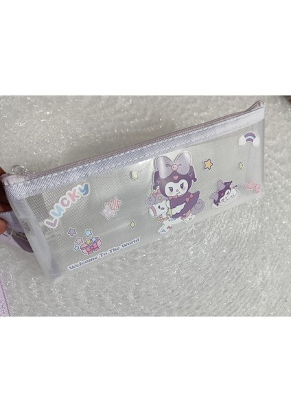 Kuromi Figürlü Şeffaf Fileli Kalem Çantası Içten Korumalı (21CM*6CM) fiyatları