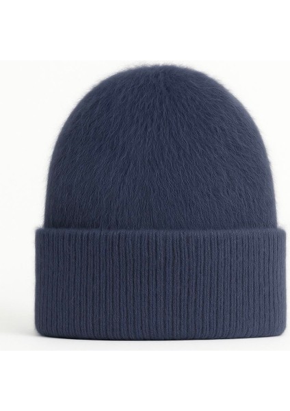 Kadın Yumuşacık Akrilik Kumaş Saçaklı Tüylü Bere – Sıcak Tutucu Kışlık Şapka