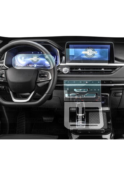Chery Tiggo 7 Pro Luxury Gösterge, Navigasyon, Iç Merkezi Kontrol ve Vites Etrafı Koruyucu 4'lü Set