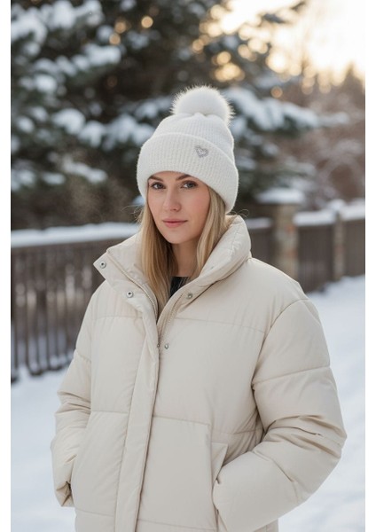 Kadın Peluş Içi Polarlı Bere