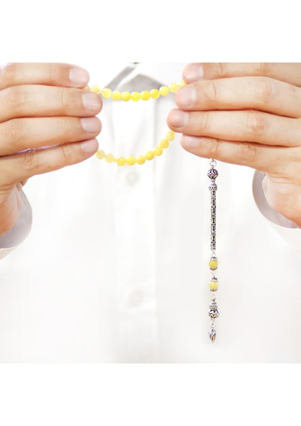 925 Ayar Gümüş Kral Zincir Püsküllü Küre Kesim Soft Sarı Beyaz Doğal Damla Kehribar Tesbih fırsatları