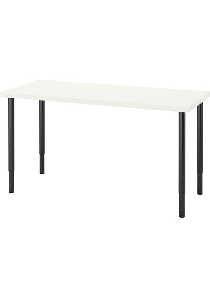 Lagkapten / Olov Çalışma Masası Beyaz Siyah 140 x 60 cm