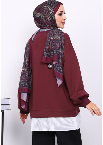 Mürdüm Pilise Detaylı Bisiklet Yaka Sweatshirt fırsatları