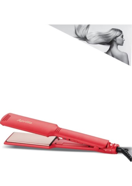 AHS-2033 Kırmızı Geniş Seramik Kaplamalı Güçlü Saç Düzleştirici (40MM*120MM )