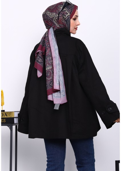 Siyah Düğmeli Astarlı Gabardin Ceket fırsatları