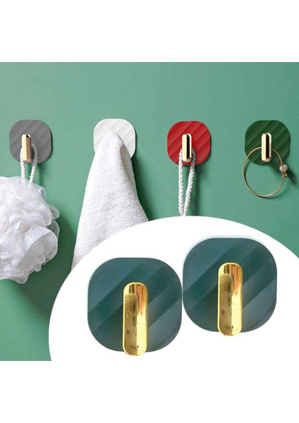 2li Yapışkanlı Retro Askılık Dolap Kapak Kulpu Yeşil (5361)