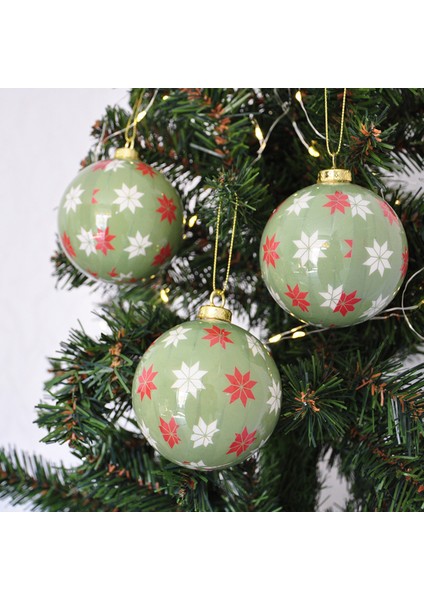 8 cm Yılbaşı Ağaç Süsleme Topu 3lü Pvc Kutu fiyatları