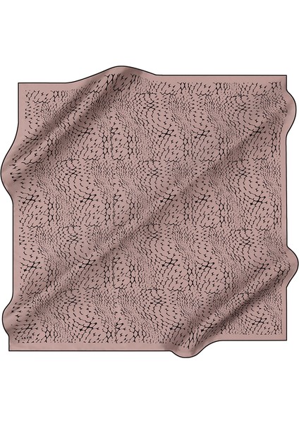 90X90 Aker Ipek Krep Saten Eşarp