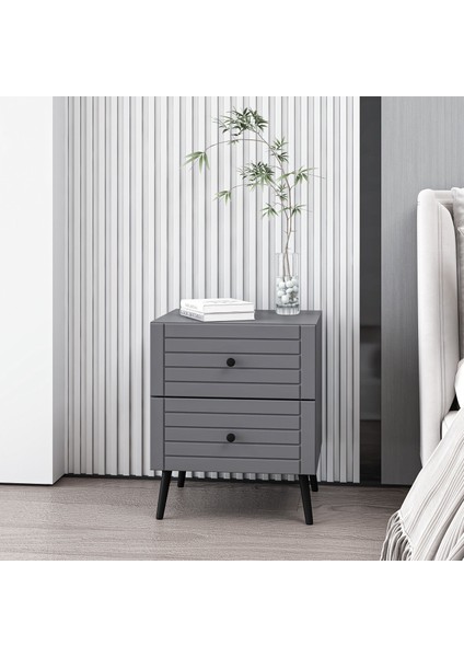 Bona Country 2 Çekmeceli Mebran Komodin - Antrasit