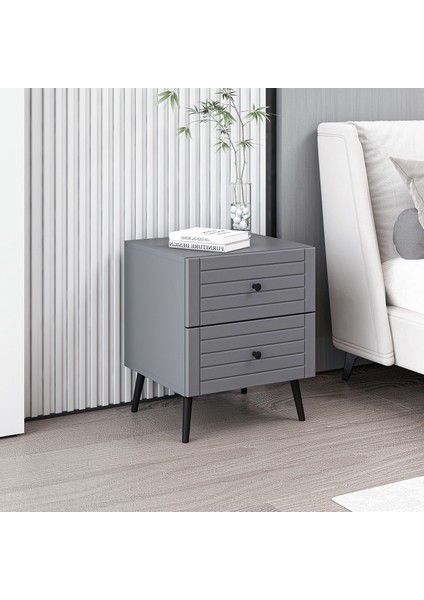 Bona Country 2 Çekmeceli Mebran Komodin - Antrasit fiyatları