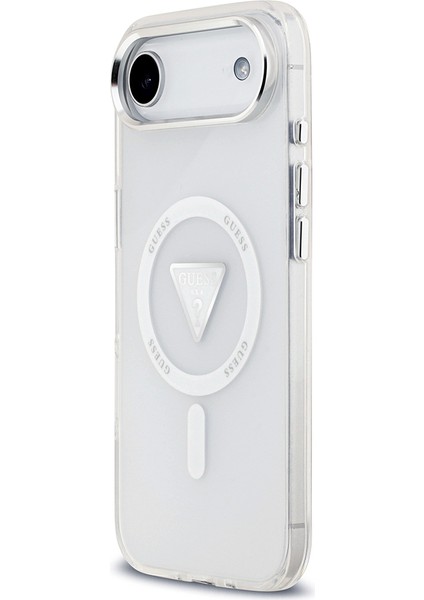 iPhone 17 Air Kılıf Guess Lisanslı M-Safeli Iml Baskılı Üçgen Logolu Metal Kamera Çerçeveli Şeffaf fırsatları