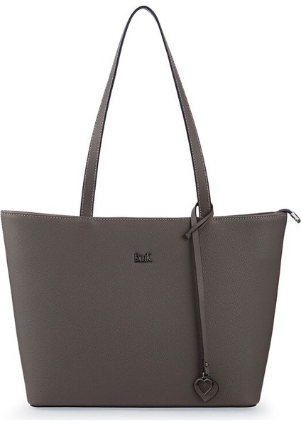 Logo Detaylı Koyu Gri Kadın Omuz Çantası Blkf Aqua