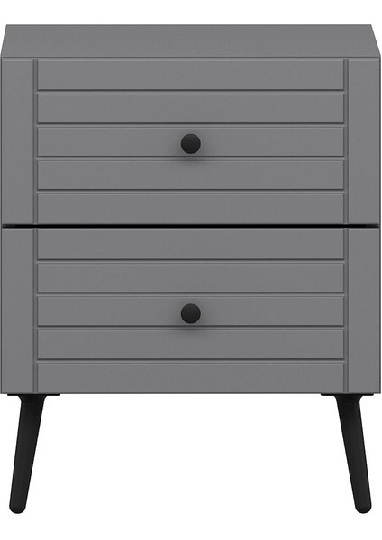 Bona Country 2 Çekmeceli Mebran Komodin - Antrasit