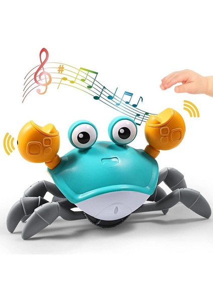 Yengeç Emeklemeye ve Yürümeye Yardımcı 3 Hız Kademeli Kapatıp Açılabilen Müzikli Sensörlü Şarjlı