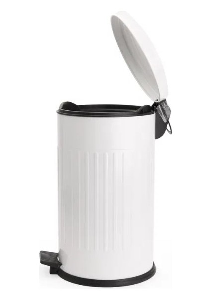 Vintage 12 Lt Yavaş Kapanır Kapaklı Ofis Mutfak Banyo Balkon Çöp Kovası Beyaz modelleri