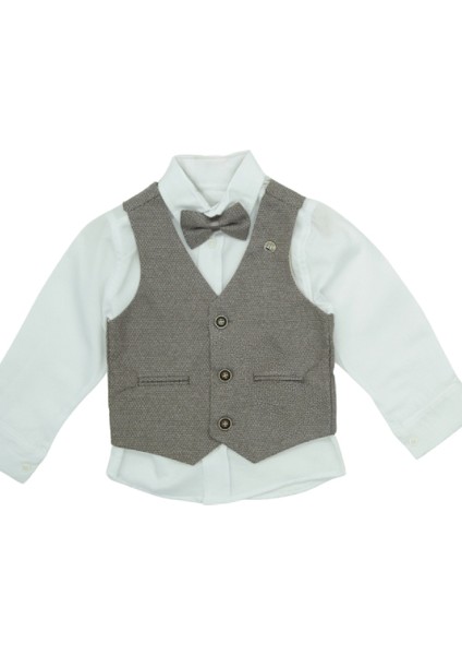 Erkek Bebek 4'lü Takım Set (Pantolon+Gömlek+Yelek+Papyon) 12389 fiyatları