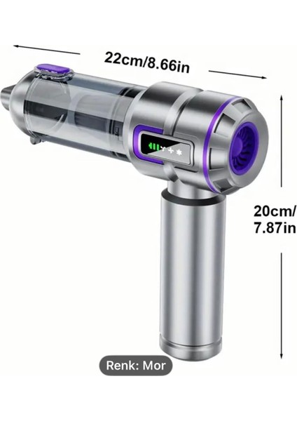 Şarjlı Vakum Süpürge A Plus Kablosuz Taşınabilir Oto-Ofis-Ev Temizliği 20000PA 3 Filtre fırsatları