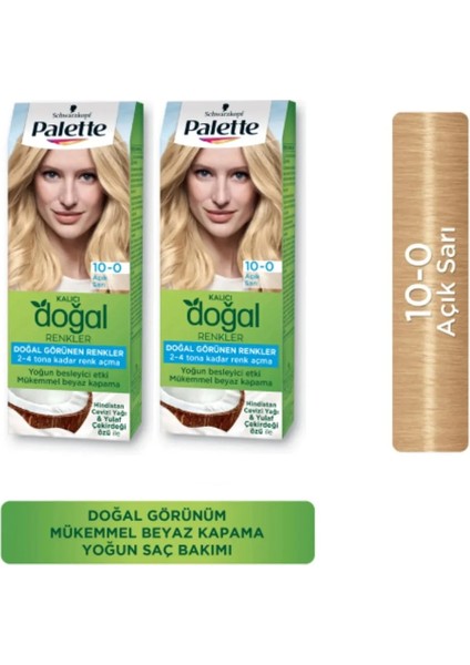 Kalıcı Doğal Renkler 10-0 Açık Sarı x 2 Adet