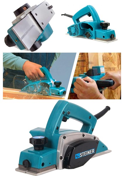 Alman 4000 Watt Bakır Sargılı Metal Şanzıman Çift Bıçaklı Planya Rende Makinesi - ST0518R215 fiyatları