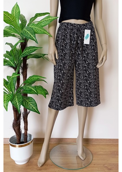 Kadın Baskılı Penye Kumaş Yumuşak Pamuklu Bermuda Alt modelleri