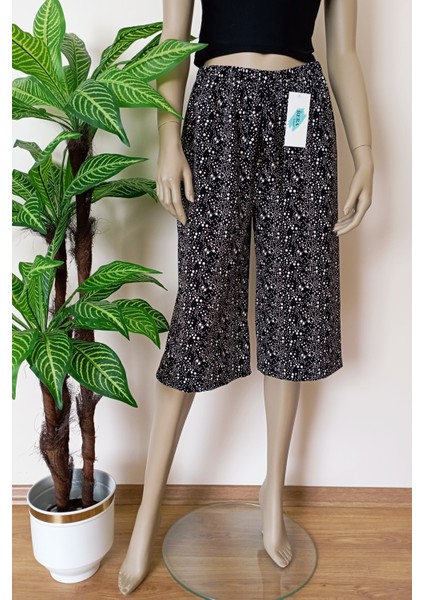 Kadın Baskılı Penye Kumaş Yumuşak Pamuklu Bermuda Alt fırsatları