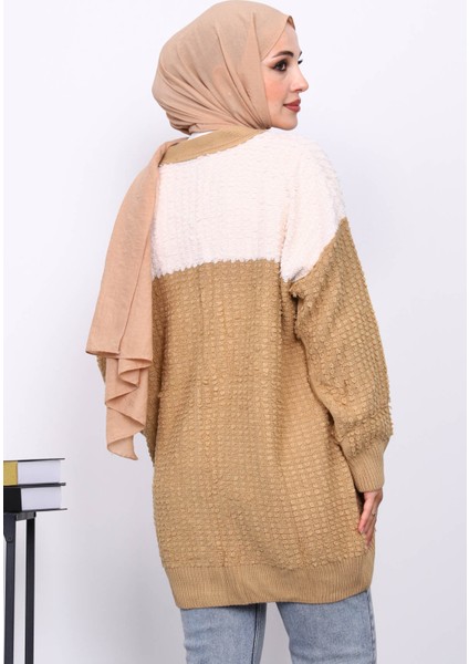 Vizon V Yaka Düğmeli Triko Hırka fırsatları