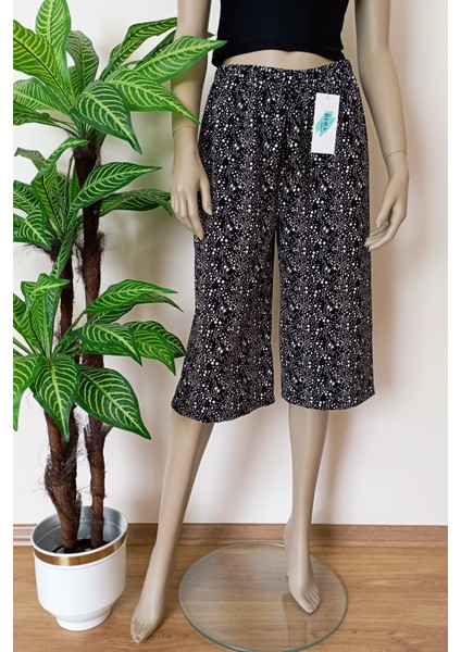 Kadın Baskılı Penye Kumaş Yumuşak Pamuklu Bermuda Alt indirimleri