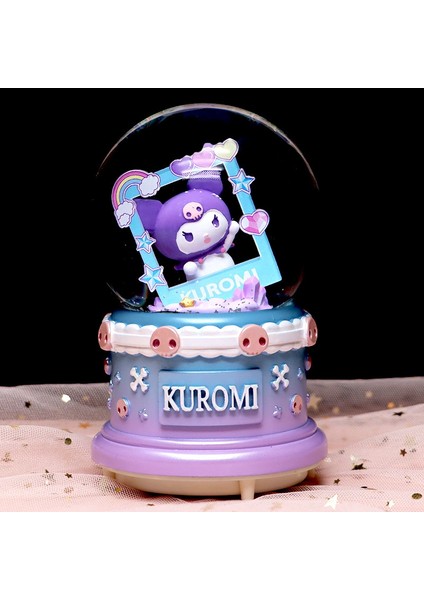 Kuromi Tasarım Orta Boy Işıklı Müzikli Kar Küresi