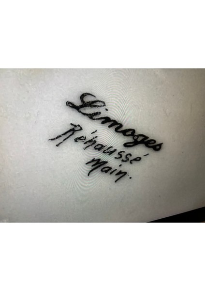 Limoges Rehausse Main El Boyama Sunumluk Şekerlik Kase - 15,5 cm 13,5 cm x 3 cm