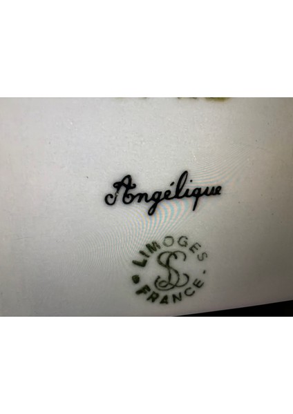 Limoges Rehausse Main El Boyama Sunumluk Şekerlik Kase - 15,5 cm 13,5 cm x 3 cm