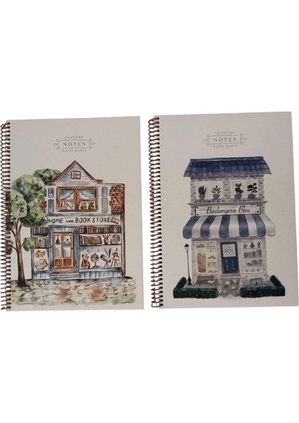 Keskin A4 80 Yaprak Karton Kapaklı Spiralli Kareli Defter (La Plume) fiyatları