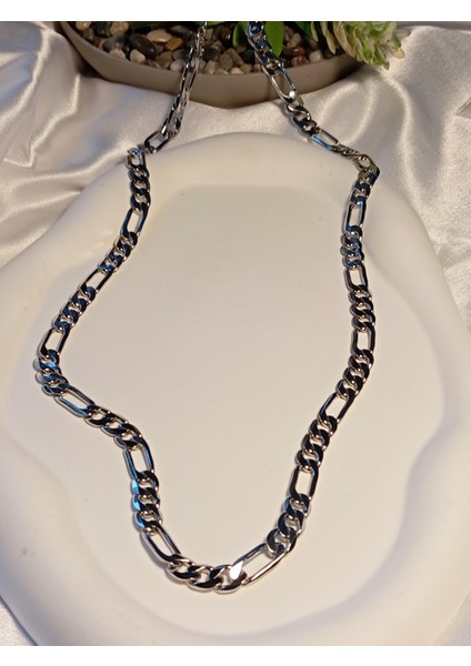 Gümüş Renk Figaro Zincir Xuping Jewelry Vip Kolye
