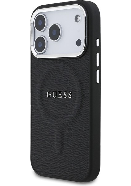 iPhone 17 Pro Uyumlu Kılıf Guess Lisanslı M-Safe Özellikli Klasik Yazı Logolu Pu Deri Kapak Siyah fiyatları
