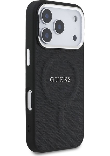 iPhone 17 Pro Uyumlu Kılıf Guess Lisanslı M-Safe Özellikli Klasik Yazı Logolu Pu Deri Kapak Siyah fırsatları