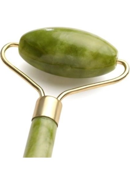 Özel Süngerli Kutusunda Kırılmaz Çift Taraflı 2li Cilt Yüz Masaj Aleti Jade Roller Yeşim Taş
