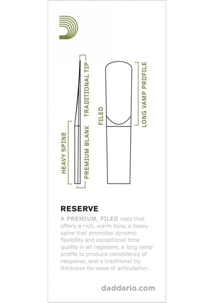 D'addario Woodwinds Reserve DKR0535 Tenor Saksafon Kamışı No:3.5 fiyatları