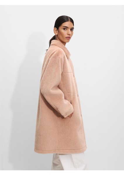 Kürk Görünümlü Cepli Uzun Kaban modelleri