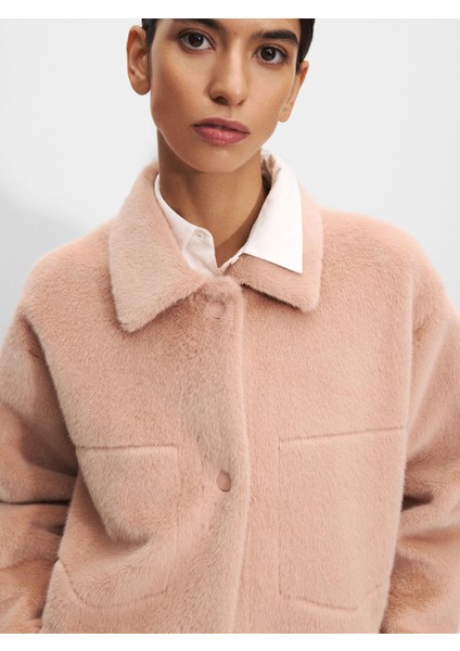 Kürk Görünümlü Cepli Uzun Kaban indirimleri