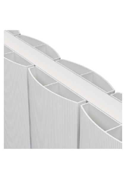Orpriment Double Çift Panel Alüminyum Yatay Radyatör 600X1036 mm 10 Dilim Dokulu Beyaz | 917 W Yüksek Isıl Güç | 5 Yıl Üretici Garantisi