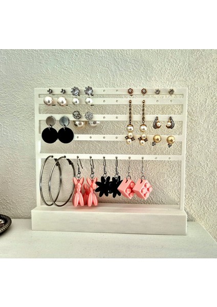 Beyaz Küpe Standı – 50 Adet Kapasiteli fırsatları