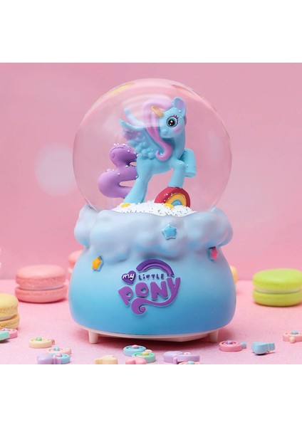 Sevimli My Little Pony Işıklı Müzikli Orta Boy Kar Küresi