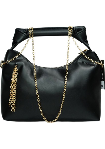 Zincir Askılı Deri Çanta-Siyah fiyatları
